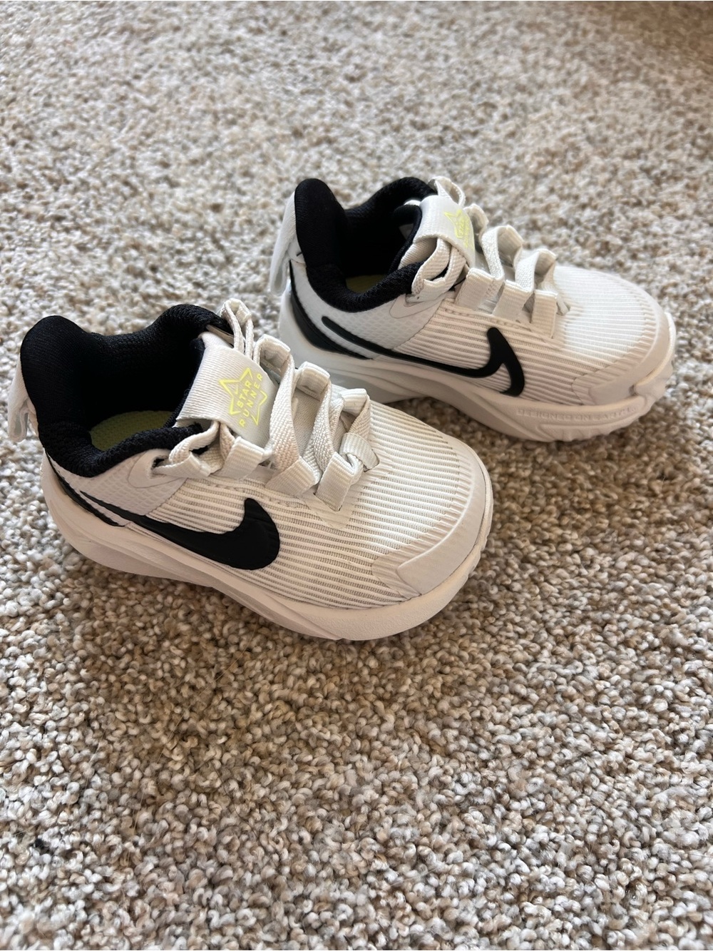NWOT Baby Nike White & Black Low-Top Sneakers